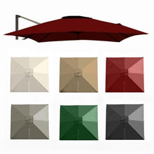 MXJCKSOQ 10'X13' Square Patio Umbrella Canopy - UV Protection 8 Ribs Cantilever Replacement Cover for Garden Outdoor Parasol Top Weather-Resistant Fabric,Burgundy-300x300cm(10x10ft)