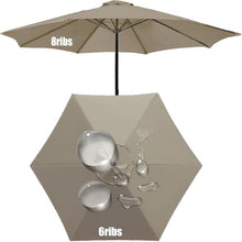 GAZOGJ Replacement Canopy for 8-Rib Outdoor Patio Umbrella - 8.8Ft Parasol Cover Durable Waterproof Fabric Ideal for Garden Deck Or Beach Use - Color 13 /6Ribs,Color5-8.8ft/6ribs