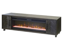 Modern Wood 65" Fireplace Console with Doors Entertainment Fully Assembled Brown