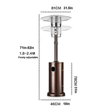 Outdoor Gas Heater Safe Fast Heating Heaters for Home Outdoor Heater Intelligent Radiator Dumping Protection Garden-B (Natural Gas) 240 cm (82 in) (180 cm 240 cm (71)