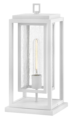 Hinkley Republic Medium 12V Outdoor Pier Mount Lantern, Textured White