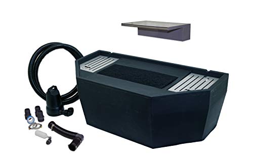 HALF OFF PONDS Elegant Spillway Kits SE12-BK 12" Lighted Color-Changing Acrylic Spillway Kit with 42-Gallon PondBuilder Basin Acrylic