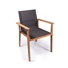 POVL Outdoor Menlo Teak Stacking Dining Chair Set of 6 Graphite