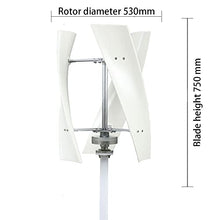 AISINILALAO Wind Power Generator,6000W 12V 24V 48V Vertical Wind Turbine 3 Blade with Charger Controller Low Speed Low Noise for Wind Power, Solar Energy, and Batteries,48v