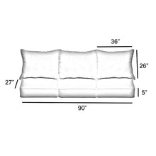 Sorra Home Outdoor/Indoor Deep Seating Sofa Pillow and Cushion, 30 x 27 x 5 in, Direction Linen