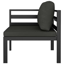 KTHLBRH 7-Piece Garden Lounge Set with Cushions, Anthracite Aluminium Frame and 100% Polyester Fabric for Outdoor Patio, Modular Design with Weather-Resistant and Durable