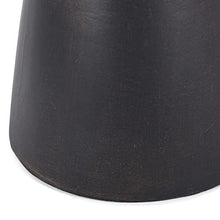 Outdoor Lightweight Concrete Side Table, Modern Copper Accent End Table, Weather Resistant Round Accent Table for Patio, Balcony & Living Room