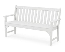POLYWOOD Vineyard 60" Outdoor Patio Bench, White