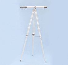 Handcrafted Nautical Decor Galileo Telescope 65" Brushed Nickel