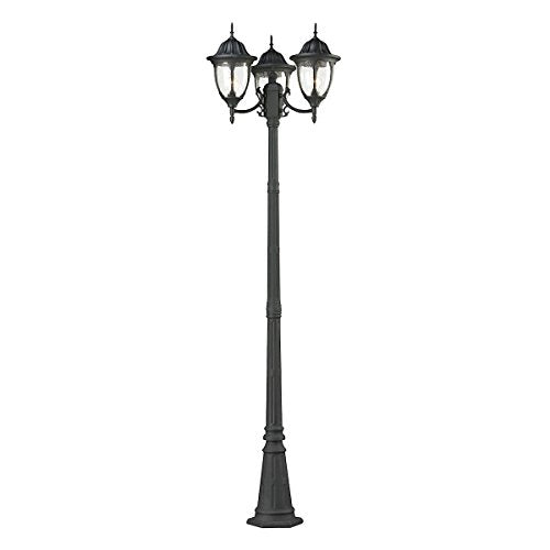 ELK Lighting 45089/3 Central Square Collection 3 Light Outdoor Post Light, 91 x 26 x 26, Textured Matte Black