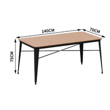 JOSOGO Outdoor Dining Set Plastic Wood Seating All-Weather Garden Balcony Waterproof Sun-Proof Open-air Terrace Courtyard Anti-Corrosion Wooden Black Table with 4 Chairs(L)