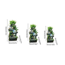 Outdoor Water Fountain Large Floor Standing Water Fountain with Decoration with Feng Shui Wheel and Rockery for Living Room Office Garden(Large)