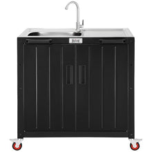 Feasto Modular Outdoor Kitchen Island with Stainless Steel Sink and Faucet