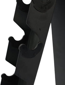 Gronk Fitness A-Frame Dumbbell Rack 6-Tier with 5-30lb Rubber Hex Dumbbells Black