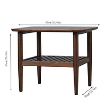 Living Room Table Double Layer Modern Minimalist Bedside Table, End Table Side Table, Coffee Table, Double Storage, Rustic Farmhouse Style Outdoor Side Table (Color : A)
