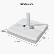 OROTLECT 10' x 13' Rectangular Economical Large Cantilever White Umbrella with White Base