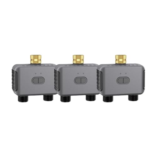 Watering Timers, Bluetooth Value Smart Garden Sprinkler Water Timer By 2 Way Rain Delay Filter Programmable Automatic Irrigation Controller for Garden Hose(3 PC (2-Way))