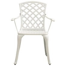 HGPOTUY 5 Piece Cast Aluminum Bistro Set White