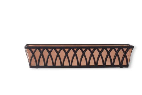 24" Arch Tapered Window Box - with Real Copper Liner