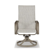 Signature Design by Ashley Beach Front Contemporary Outdoor Sling Swivel Chair Set of 2 Grey