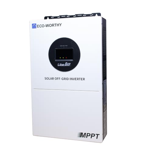 ECO-WORTHY 6KW Solar Off-Grid Split-Phase AIO Inverter, 48Vdc to 120Vac/240Vac, 9kW@500V PV Input