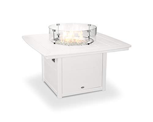 POLYWOOD® Nautical 42" Fire Pit Table in White
