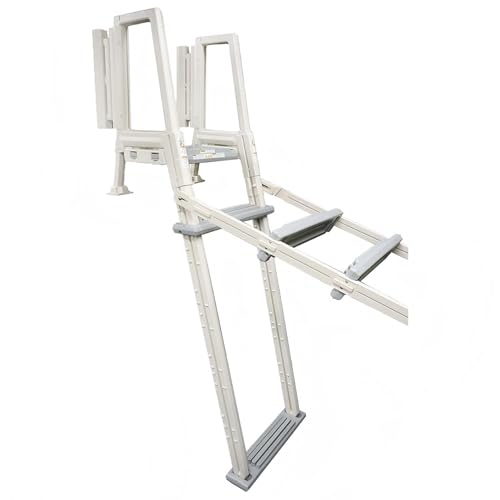 8000 Flip-Up Above Ground Swimming Pool in-Pool Deck Ladder