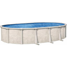 Wilbar Pools 'Forever' 15 ft x 30 ft Oval Above Ground Swimming Pool | 54 Inch Resin Protected Steel Sided Walls | Bundle Includes: 25 Gauge Overlap Liner & Widemouth Skimmer
