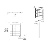 Vita Heartwood Cedar Trellis, 82 inch H x 60 inch W, FSC, Wood, Garden Décor Lattice, Privacy Screen, VA68899