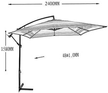 Parasol Outdoor Umbrella Garden Umbrella Umbrella Market Outdoor Table Umbrella Patio Umbrella Push Button Terrace Umbrella Beach Umbrella 2.4 * 2.4m()