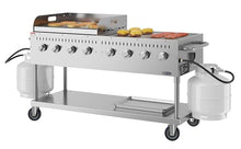 60 in. 8-Burner Commercial Outdoor Propane Gas Grill with 30 in. Griddle in Stainless-Steel, ETL Listed (CGKIT6-G30)
