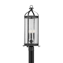 Savoy House 5-115-337 Preston Traditional Clear Pebbled Glass Outdoor Post Lantern, 3-Light 180 Total Watts, 27" H x 11" W, Iron Oxide