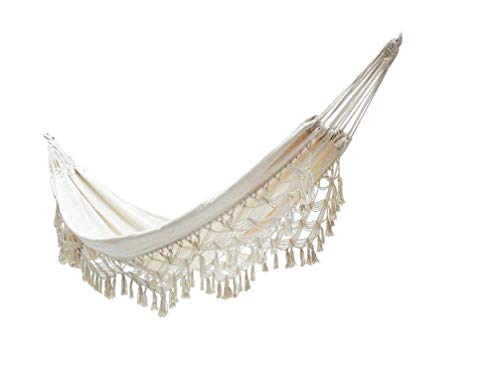 Indoor Lace Outdoor Double Hammock Cotton Hanging Chair Hammock Tassel Swing Seat Swing 240 x 150