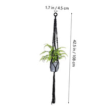 4 pcs Holders for Ceiling Rope Macrame Wall Outdoor Flower Garden Black W Decorations Decorative Hangers Bohemian Pot Holder Hanger Plant Planter Indoor Decor Planters Baskets (As Shownx5pcs