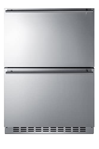 Summit 24” Two Drawer Refrigerator-Freezer, 3.32 cu.ft.Capacity, ADA Compliant, Stainless Steel, Panel Ready Capable*- ADRF244CSS (*Panels not include)
