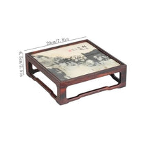 LUYOUBOZHU Vase Stand Square Red Acid Branch Display Stand Marble Worktop Bonsai Decor Base