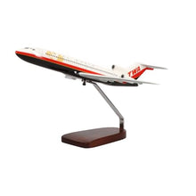 High Flying Models Boeing 727-200 TWA Large Mahogany Sculpture Multicolor