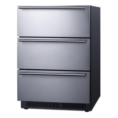 Summit 24 Inch 4.9 Cu. Ft. Built-In 3-Drawer Outdoor Refrigerator - SPR245OS3D