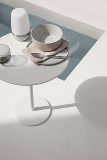 Blomus Stay Outdoor Side Table, Wide 50x35cm / 19.7x13.8in, White