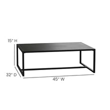 Flash Furniture Commercial Grade Steel Coffee Table, Black