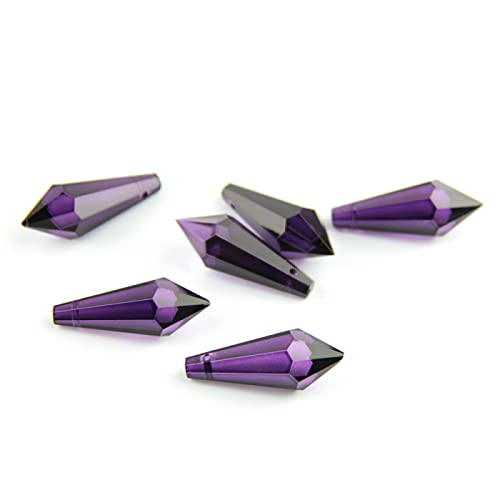 Dark Purple 38mm/63mm/76mm Crystal Prism Suncatcher for Chandeliers Glass Icicle U Drop Pendant for Wedding,38mm,200pcs