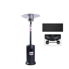 Patio Heater Outdoor Heaters for Home Powerful Fast Heating Safe Low Energy Radiator Dumping Protection Energy Efficient with Wheels – Black (natural Gas) 220 cm (86 inches) (220 cm (86 in) Black