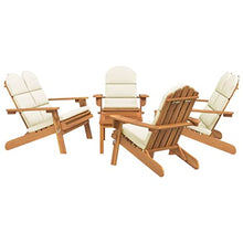 LPERTGFHU 5-Piece Adirondack Lounge Set, Acacia Wood Patio Furniture