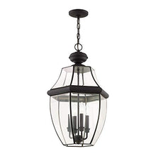 Livex Lighting 2357-04 Monterey 4-Light Outdoor Hanging Lantern, Black