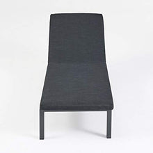 Great Deal Furniture Outdoor Chaise Lounge with Cushion Set of 2 Dark Gray