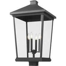 Z-Lite 4 Light Outdoor Post Mount Fixture Black