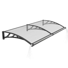 Outsunhom 60 x 60 Inch Door Awning Exterior with Drainage,Rain Snow Sun UV Protection,Polycarbonate Overhang Canopy with Reinforced PP+GF Brackets, Awnings for Door Entrance,Window,Patio, Porch & Deck