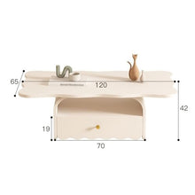 DINBOZ26X Living Room Table Modern White Coffee Table for Small Living Rooms, Creative Minimalist Design, Easy Assembly, Stylish Home Furniture Outdoor Side Table