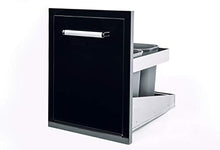 Bonfire Outdoor Kitchen Drawers Built-in Trash Drawer L16.5 x W22 x H22 Inch for Outdoor Kitchen BBQ Island, 304 Black Stainless Steel Outdoor Drawers, CBATC-B