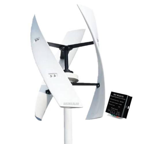 AISINILALAO 8000W Low Speed 3 Phase Vertical Wind Power Generator W/Controller 12V 24V 48V 220V No Noise Wind Turbine Generator for Solar Power Generation System,220v